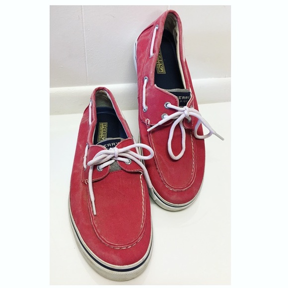 Sperry Other - Sperry | Red Top-Sider Boat Shoes W/ White Laces
